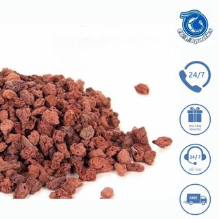 Đá Nham Thạch Đỏ , Vật Liệu Lọc hồ thủy sinh , Hồ Cá , Hồ tép cảnh , Trải nền lót vi sinh cho hồ thủy sinh 1kg