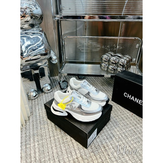 Giày thể thao sneaker cn logo bạc pha lưới fullbox