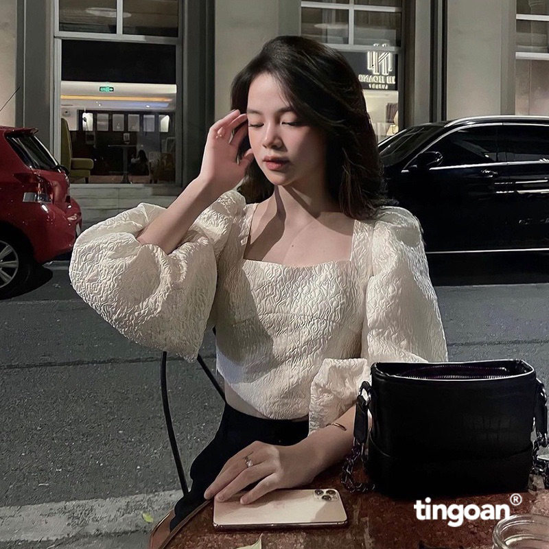 Áo croptop buộc nơ sau Tingoan store newtag