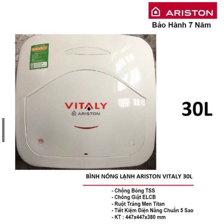 Máy Nước Nóng Gián Tiếp Ariston 30 lít 2500W Vitaly 30 2.5FE