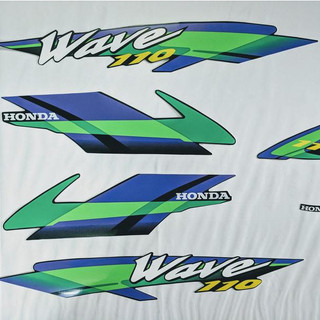 Tem trang trí xe máy Wave THÁI 110 , Tem ZIN 3 lớp ĐỜI 2000 (MÀU XANH NHỚT )