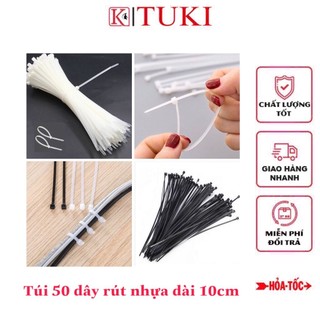 Túi 50 dây rút, dây thít nhựa dài 10cm - tiện dụng, siêu bền