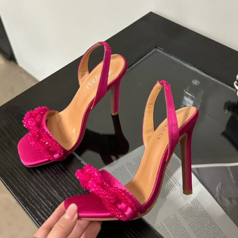 ORDER 🌹 Giày quai ngang xích xoắn gót nhọn 11cm 35-41