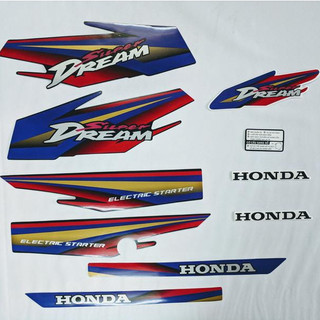 Tem trang trí xe máy DREAM 1999, TEM 3 LỚP ( MÀU NHO )