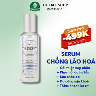 Serum dưỡng da chống lão hóa dưỡng ẩm cải thiện nếp nhăn The Face Shop The Therapy Water-Drop Anti-Aging Serum 45ml