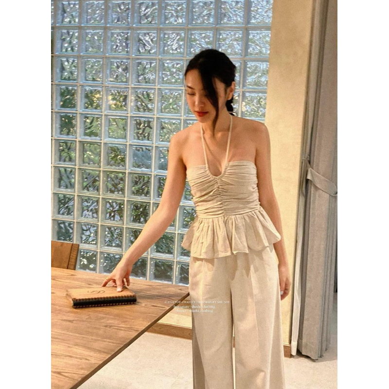 𝐀𝐥𝐢𝐧𝐚 𝐓𝐨𝐩 - Áo Yếm Nhún