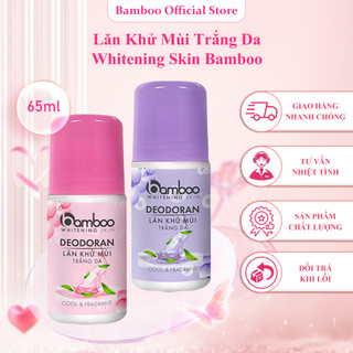 Lăn khử mùi Bamboo màu tím hương hoa ngọt ngào 65ml ngăn ngừa mồ hôi suốt 24h