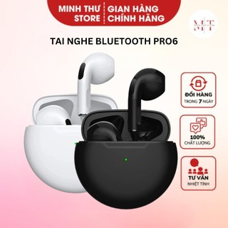 Tai Nghe Bluetooth Không Dây Air Pro 6 TWS Có Micro Hỗ Trợ Tập Thể Thao Chất Lượng Âm Thanh Hay Bass Mạnh Có Bảo Hành