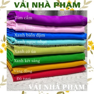 Vải lụa mango màu-khổ 1.5m-vải nhà phạm