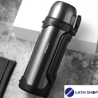 Bình Giữ Nhiệt Có Quai Cầm Lock&Lock Có 2 Nắp Phụ Uống Nước LHC1477- Chất Liệu Thép không Gỉ -1.8L