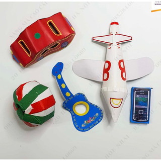 Đồ chơi giấy vàng mã ô tô,máy bay cho bé trai , bé gái