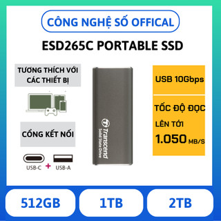 Ổ cứng di động ssd transcend esd265c 500gb/1tb/2tb