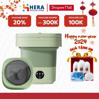 Máy Giặt Mini Tự Động Gấp Gọn GODWELL Máy Giặt Đồ Lót Tất Vớ Giặt Đồ Cho Bé Dung Tích 6L Tự Vắt Khô Khử Khuẩn Tiện Dụng