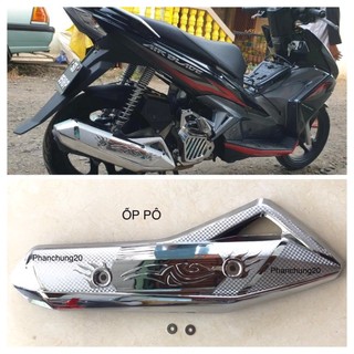 Ốp che pô dùng cho đời xe ab 2013 2014 2015 crom