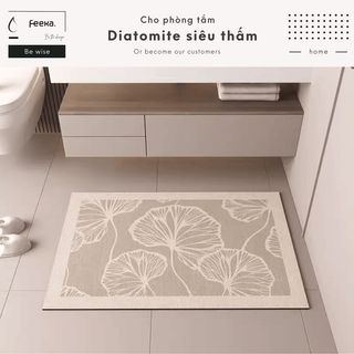 Thảm silicon thấm nước chống trơn để phòng bếp, thảm đá siêu thấm nước phong cách sang trọng