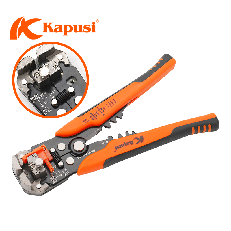 Kìm tuốt dây điện tự động cắt dây bấm cos đa năng KAPUSI Nhật chính hãng