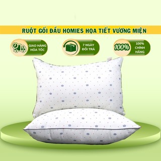 Ruột gối đầu HILTON hoạ tiết vương miện chất liệu bông gòn cao cấp gối cực êm ( 2 chiếc )