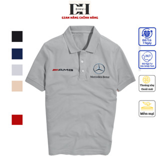 áo polo nam nữ mercedes AMG, áo thun nam có cổ DIHU poly cotton co giãn 4 chiều thoáng mát body sang trọng lịch sự