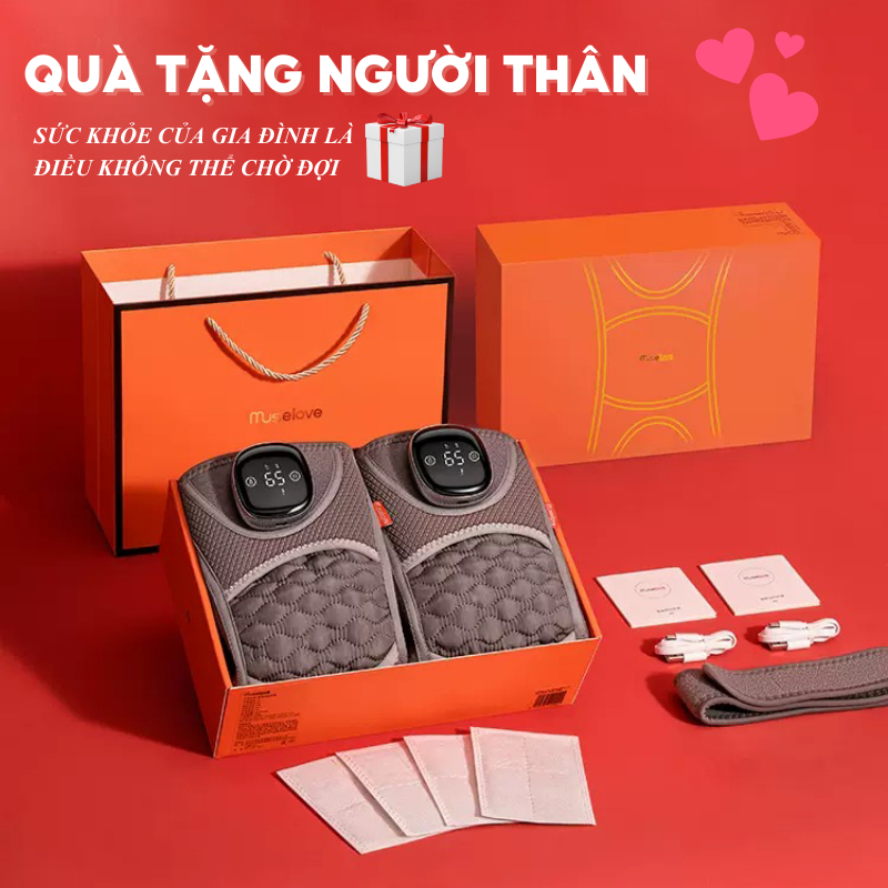 Máy Massage Đầu Gối MUSELOVE Hỗ Trợ Giảm Đau Nhức Xương Khớp, Bả Vai, Cánh Tay, 3 Chế Độ Massage Làm Nóng Nhanh