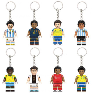  Móc khoá mô hình lắp ghép cực dễ thương cầu thủ bóng đá 