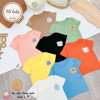 Áo ngắn tay thun lạnh hình gấu kute cho bé