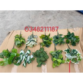 Cây  Giả Trang Trí- cụm Lá cắm điểm, Lá đốm trang trí nhà cửa, tường cỏ nhân tạo, lá cắm điểm siêu xinh