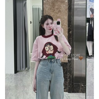 MÃ 701 ÁO PHÔNG CỘC TAY HÌNH CÔ GÁI TẾT TÓC CHO NỮ