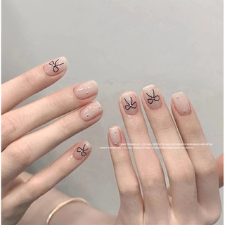 Sticker nơ tiểu thư đen, trắng