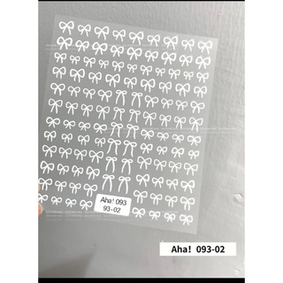 Sticker nơ tiểu thư đen, trắng