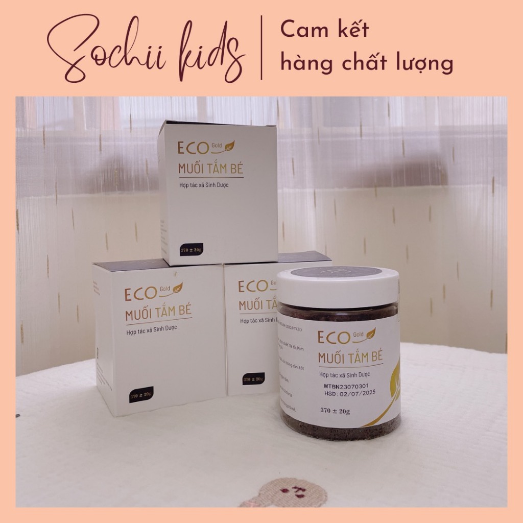 Muối tắm bé thảo dược ECO Gold 370g