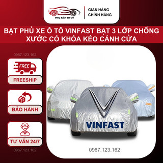 Bạt phủ xe ô tô vinfast fadil,lux a2.0,lux sa2.0 ,bạt 3 lớp tráng nhôm, chống xước có kháo kéo cánh cửa