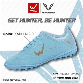Giày bóng đá nam nữ Wika Hunter 2 , Wika Hunter II đủ màu ,giày đá banh sân cỏ nhân tạo Full hộp +Tặng kèm tất
