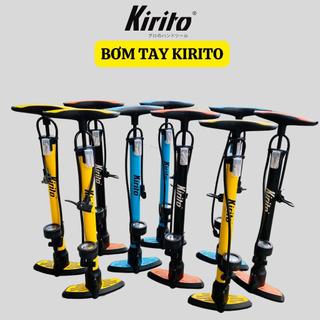 Bơm xe đạp xe máy KIRITO có đồng hồ bơm khỏe nhanh đầy hơi, bền đẹp
