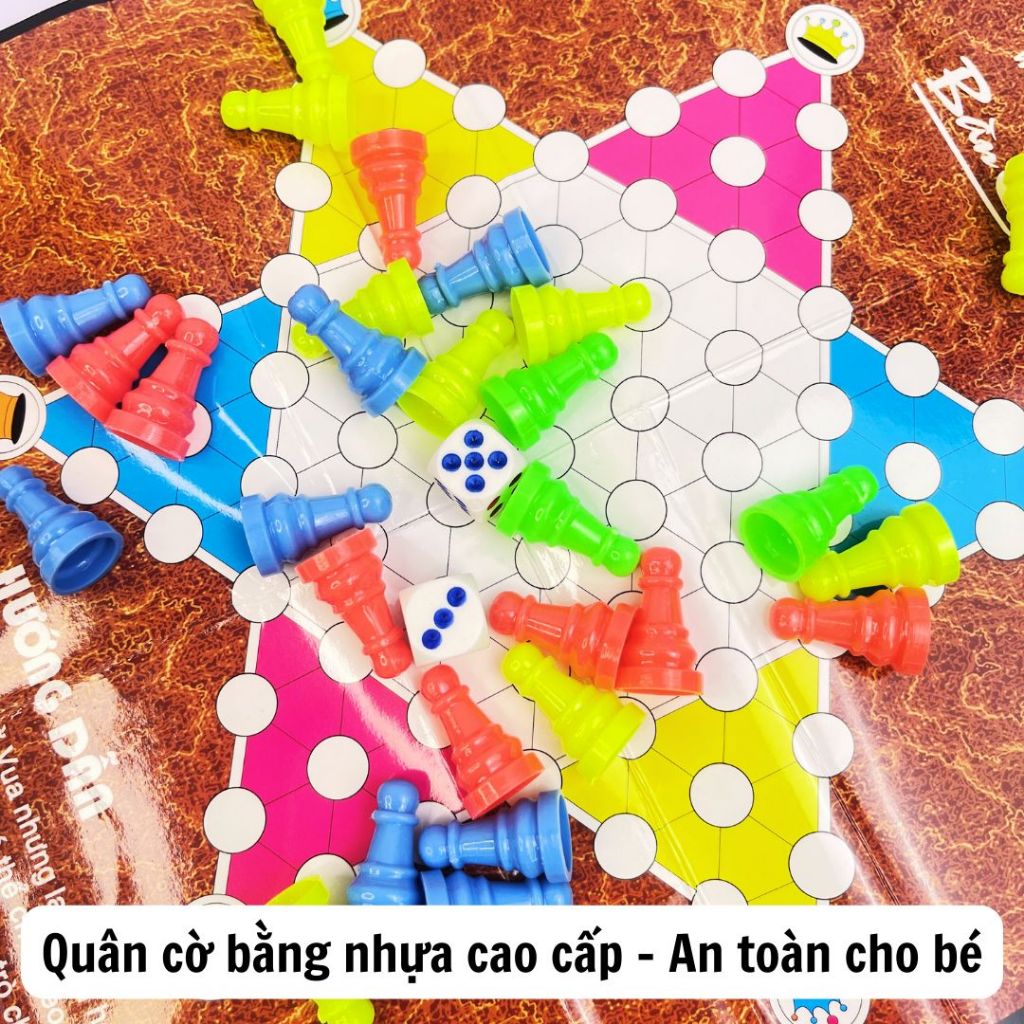 Cờ Cá Ngựa và Cờ Nhảy 2 trong 1 - Bằng nhựa, hộp gấp gọn nhẹ - Rèn luyện tính toán cho trẻ [Chính hãng AAA-LHT]