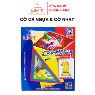Cờ Cá Ngựa và Cờ Nhảy 2 trong 1 - Bằng nhựa, hộp gấp gọn nhẹ - Rèn luyện tính toán cho trẻ [Chính hãng AAA-LHT]