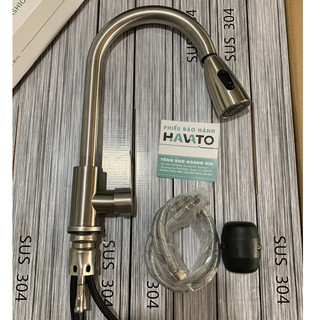 Vòi rửa chén bát nóng lạnh Inox 304 , ống rút đa năng vòi rửa bát SUS 304 tặng kèm dây cấp