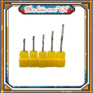 Mũi cắt cnc xoắn 1 me phi 3.175 nhập khẩu lưỡi 2mm 3mm