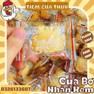 500g bánh cua nhân kem bơ sữa , bánh cua kem bơ sữa , bánh quy cua nhân kem, bánh con cua