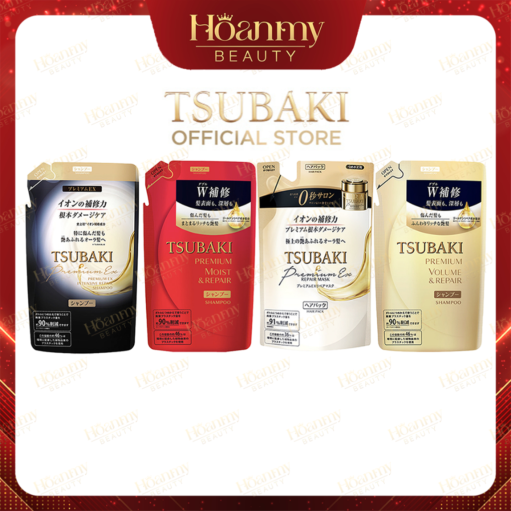 Dầu gội TSUBAKI 330ml màu đỏ, màu vàng, màu đen dạng túi 330ml tiết kiệm 40% ......