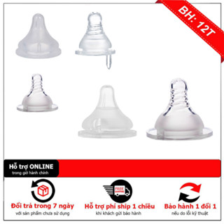 Núm ti Silicone siêu mềm cổ rộng và cổ hẹp có size