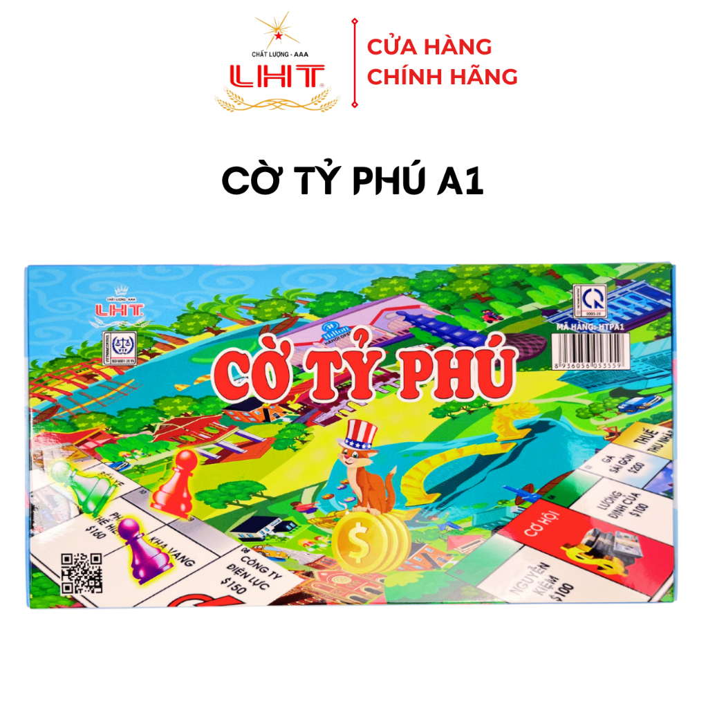 Cờ Tỷ Phú Monopoly A1 - Tiếng Việt - Hộp nhỏ gọn, chất lượng cao cấp [Chính hãng AAA-LHT]