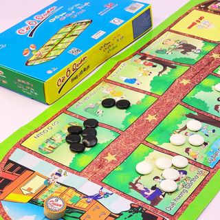 Cờ ô quan LIÊN HIỆP THÀNH hộp nhỏ, gồm 5 trò chơi, Cờ ô quan, cờ vây, cờ caro, cờ gánh và xí ngầu