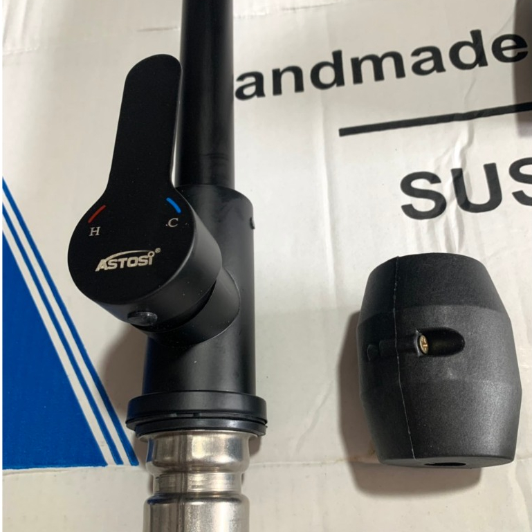 Vòi rửa chén nóng lạnh inox 304 Astosi , Vòi rửa chén dây rút Sơn Tĩnh Điện Cao cấp bảo hành 12 tháng