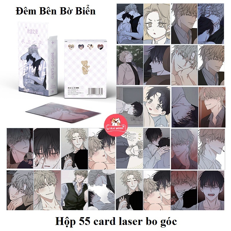 [hàng sẵn] Đêm Bên Bờ Biển | Hộp card laser 55 tấm nhân vật truyện BL Manhwa Tề Chu / Kim Eui Hyun Y