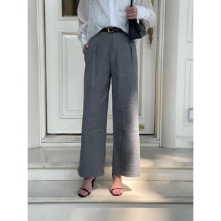 Quần vải culottes shemoda xám chất liệu tuysi dày dặn đứng form,co giãn nhẹ