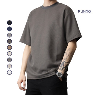 Áo thun oversize nam nữ cao cấp vải waffle hàng hiệu form rộng - PUNDO ATPD112