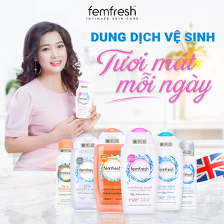 Dung Dịch Vệ Sinh Phụ Nữ Số 1 Anh Quốc Femfresh - Dung Dịch Vệ Sinh Làm Sạch Dưỡng Ẩm Dịu Nhẹ Tươi Mới - Mới