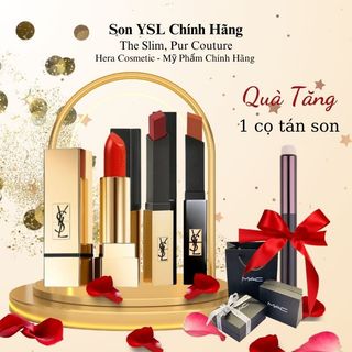 Son ysl chính hãng rouge pur couture satin the slim, ysl rouge voluple shine full size bill sephora