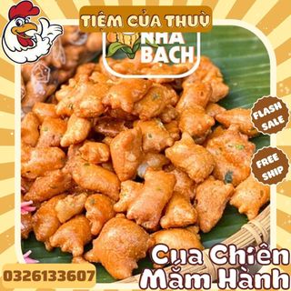 500g bánh quẩy cua vị mắm hành, quẩy giòn giòn chiên mắm, đồ ăn vặt, tiệm ăn vặt thuỳ bùi