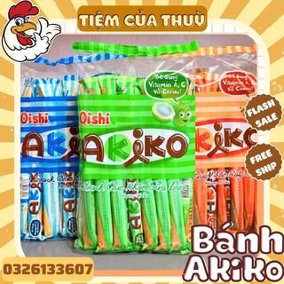 Bánh que akiko oishi đủ vị gói 20 thanh, snack que nhân kem, snack que akiko